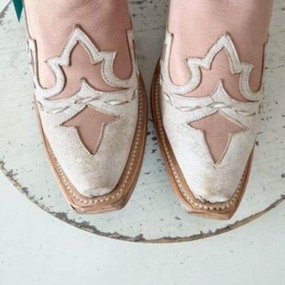 Lane CHASE THE WIND Womens Cowboy Bootie 6 Western Pink White Cowgirl Boots - Picture 6 of 11